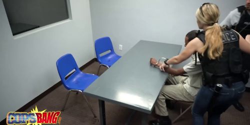 Hardcore pounding with hot and busty police officers and massive black cocked stud