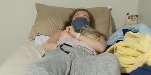 Hidden Camera - Cute innocent teen wakes herself up by fingering her tight pink pussy, real orgasm