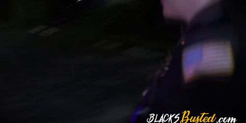 Black rasta dude gets fucked by horny cops in outdoors after chasing him and arrest him for his cock