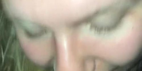 Blue Eyed Teen Slaps It On Her Face