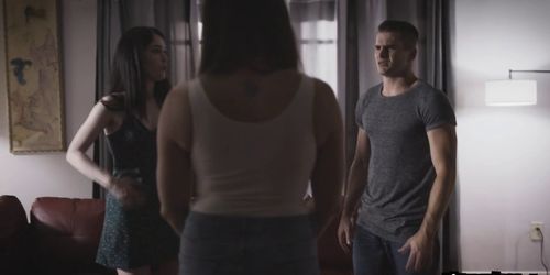 Chanel and Evelyn took turns in riding and bouncing on Nathans dick