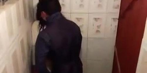 Drunk couple having sex in public bathroom - Tnaflix.com