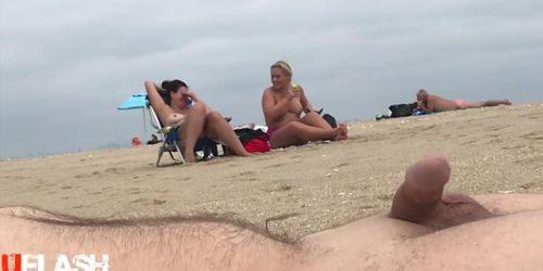 Beach Dickflash #17 With Cumshot And Mlifs Reaction - Tnaflix.com