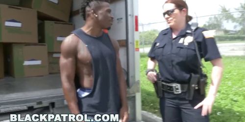 BLACK PATROL - Hands Up, DO Shoot... Your Load All Over My Cop Face!