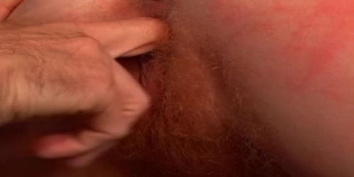 Redhead slut gets her hairy ginger muff licked and fucked (Annie Body, Britney Spring, Ginger Snatch)