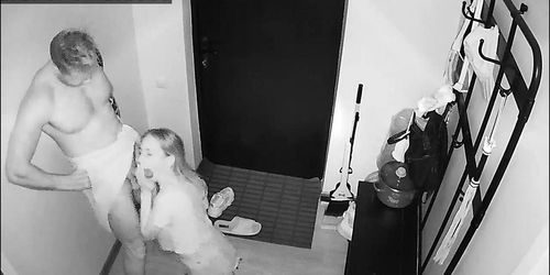 Husband was caught on cheating with next door girl Real hidden cam night video (NextDoorAmateur)