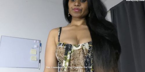 Sexy Indian Boss Tricks Role Play in Hindi English (MySexyLily, hornylily)