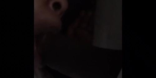 Wife sucks ebony teen babysitters pussy as payment while husband teases with bbc