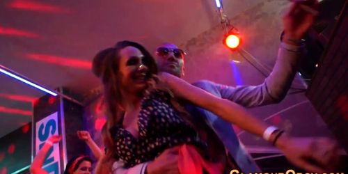 Hos sucking at glam orgy