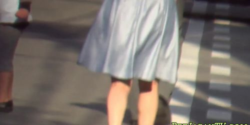 Kinky asian slut pisses in public