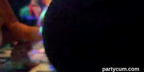 Kinky girls get completely delirious and stripped at hardcore party