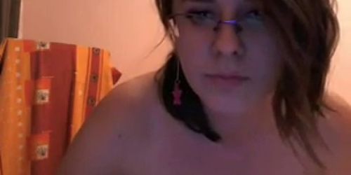 Nerdy Girl Sucking On Her Toy