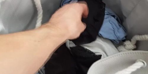 Cum On Dirty Panties - Panty Raid From Sister Laundry