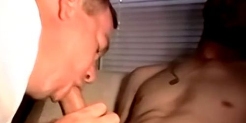 JOE SCHMO VIDEO - Big cocked amateur fucks black gay and fills his mouth with cum