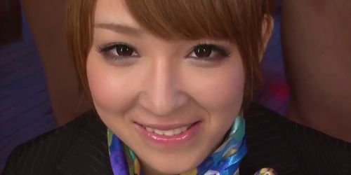 Gang Oral Sex and Cum on Face for Clothed Hikaru - more at Slurpjp com (Office Lady)