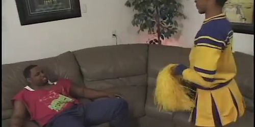 Hairy Ebony Cheerleader Fuck Black Cat (Jenna Grace)