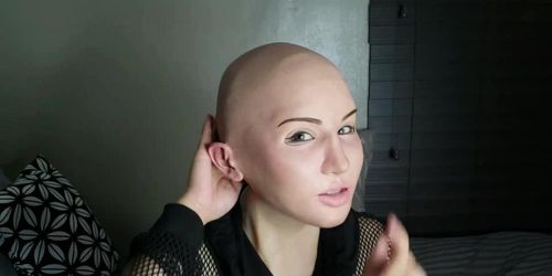 FEMALE MASK FETISH: GIRL TRIES ON A FEMALE MASK AND REALIZES IT TURNS HER ON, THEN ORGASMS TRAILER (RubberDoll)