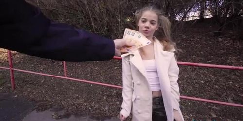 Teen girl gives blowjob in forest with Sabrina Spice Full att: fakehub.tk