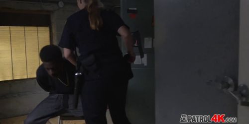 Milf cops apprehend suspect and take him to their spot