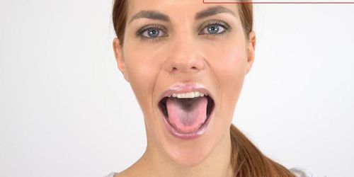 Mouth fetish video with Vanessa - mouth tour, teeth, tongue, uvula. InsideMyMouth