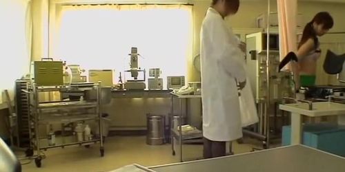 Kinky Jap doc fucks her patient during a Gyno exam