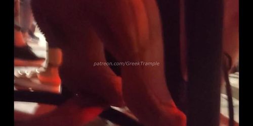 CHT 6 - Candid Hand Trample At Bar By Tall Blonde with Nike (Gina Carano)