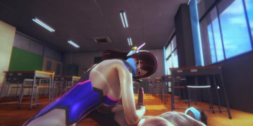 D.Va with Covid Mask Handjob School During Quarantine 3D GamePlay Part 1 (GamerGirl)
