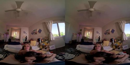 Naughty Dorm Party, Naughty College Girls Do Anything To Get An A - VR Threesome 4K (Spencer Bradley)
