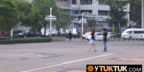 White cock Asian taster is invited to have some naughty fun with an American traveler