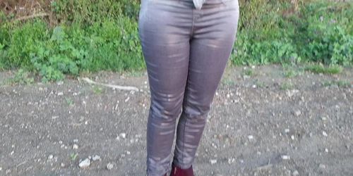 Alice - Rewetting my already peed jeans again. They are completely soaked now )