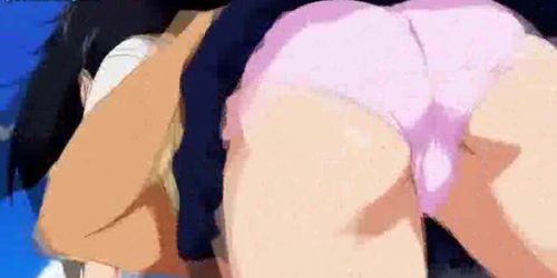Big meloned anime slut gets rubbed - video 1
