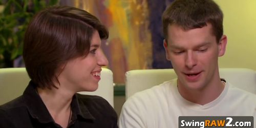 Roleplay at a swinger party makes a couple horny enough to get into the red room and have a big orgy