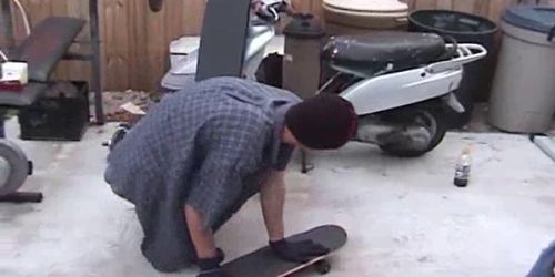 REDASSTWINKS - Sexy twink jerks his cock in the backyard