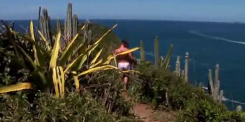 Nessa Devil gets dped in outdoor threeway