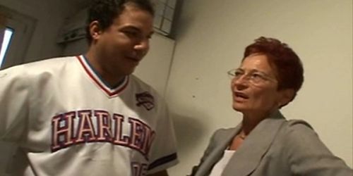 German granny and a younger guy