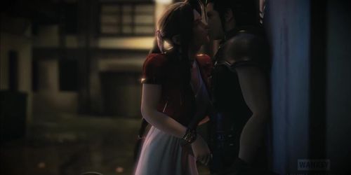 Aerith gives Zack a treat