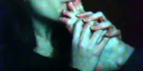 French teen licks her feet on cam