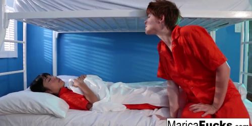 Inmate Marica meets prison bully Lily (Lily Cade)