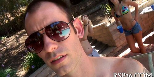 Hot teens takes for a ride - video 2