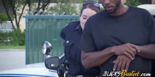 Suspect is apprehended and taken to lonely alley to bang milf cops