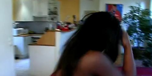 Black teen 18 Y.O porn casting : cute & shy french girl