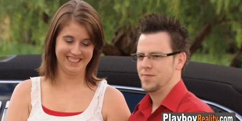 The red room gets crowded with interracial couples in a big orgy for a reality TV show