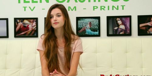 Casting teen jizzed in mouth after fucking
