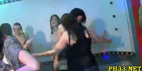 Hard core group sex in night club - video 34