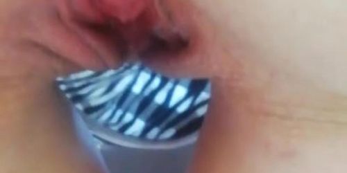 Coming home used showing creampied pussy to ny hubby