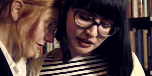 Lesbian Action In Library