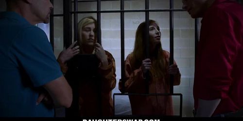 Daughterswap - Daughter Father Duo Ava Parker And Summer Day Screw In Prison Cell (Ava Harper)