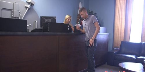 Restrained beauty hardfucked in both holes