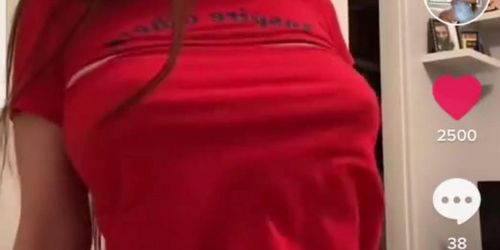 red top boob flex
