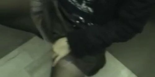 young couple is filming while having fun